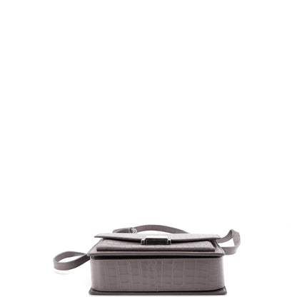Bellechasse Satchel Crocodile Embossed Leather Medium