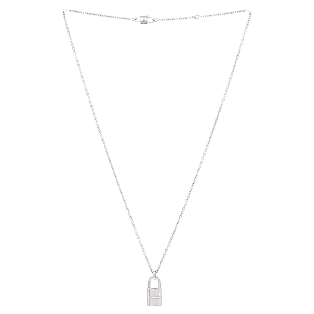 Amulettes Cadenas Pendant Necklace 18K White Gold with Diamonds