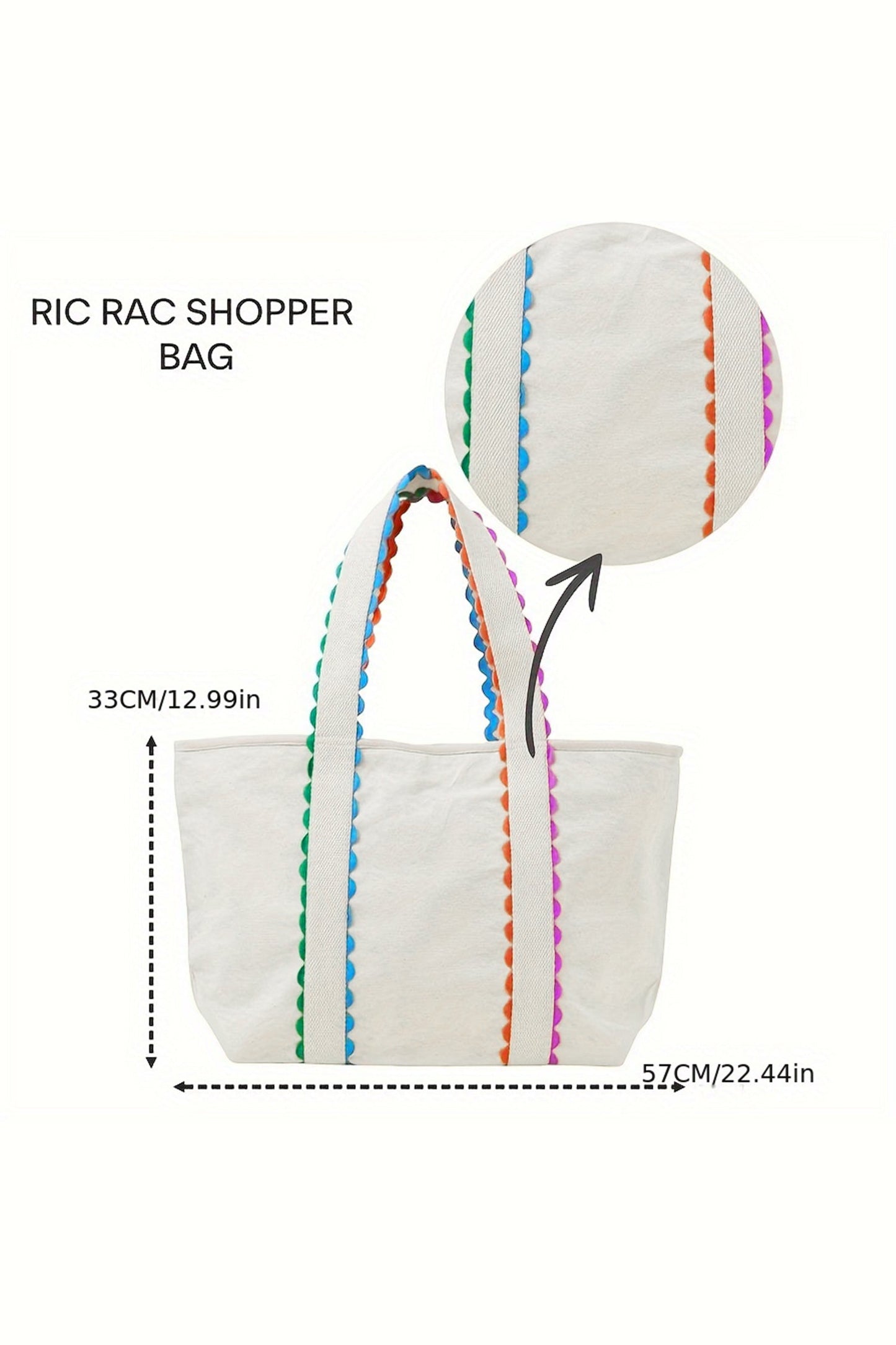 Threaded Pear Elianna Detail Canvas Tote Bag