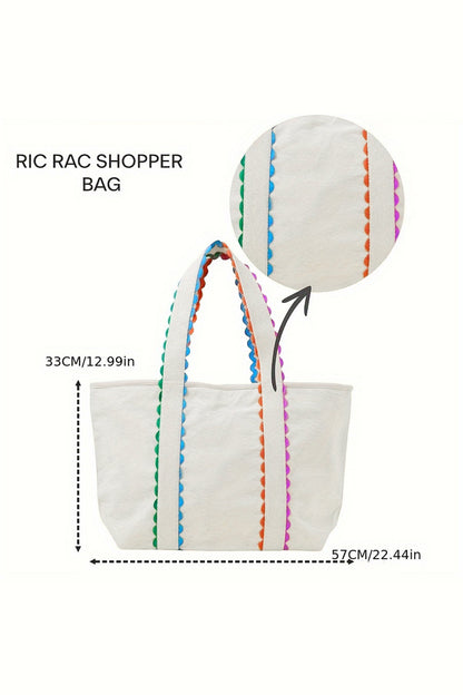 Threaded Pear Elianna Detail Canvas Tote Bag