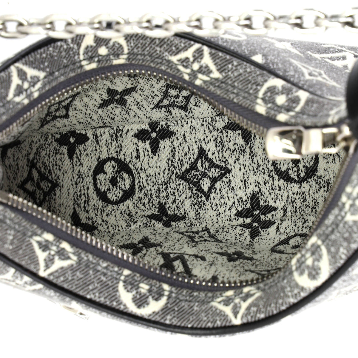 Loop Handbag Monogram Jacquard Denim