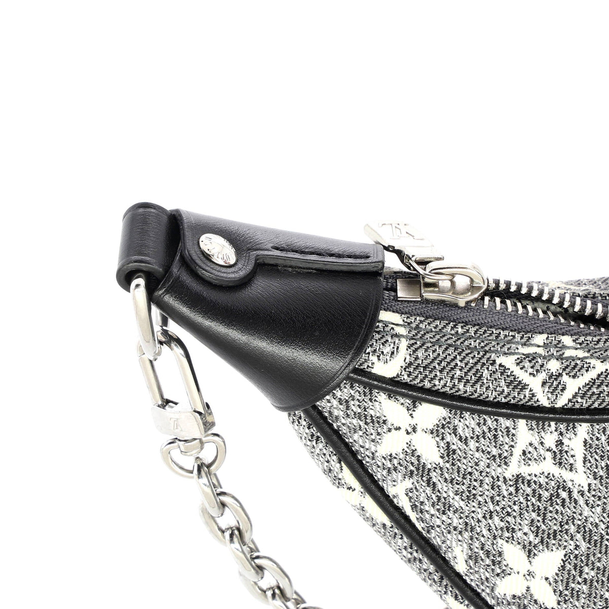Loop Handbag Monogram Jacquard Denim