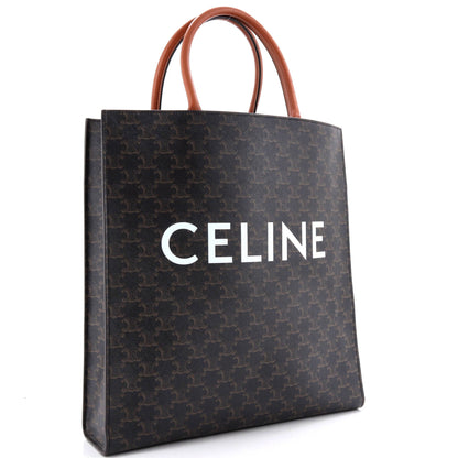Vertical Cabas Tote Triomphe Coated Canvas Large