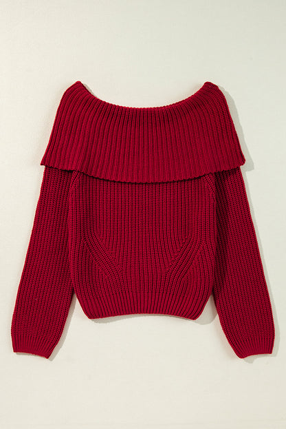 Threaded Pear Eleanor the Shoulder Knit Sweater