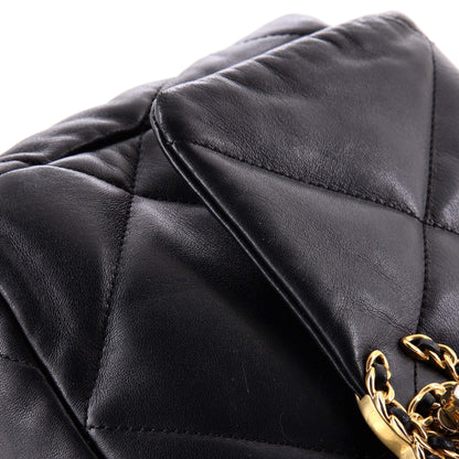 19 Flap Bag Quilted Leather Medium