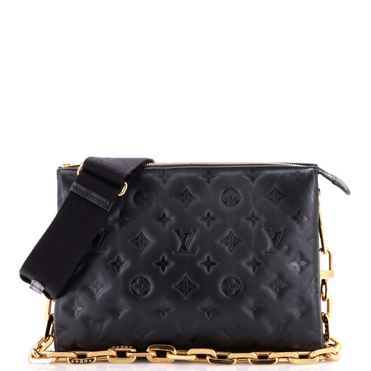 Coussin Bag Monogram Embossed Lambskin PM