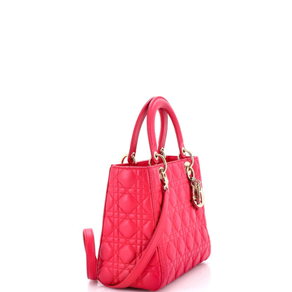Lady Dior Bag Cannage Quilt Lambskin Medium