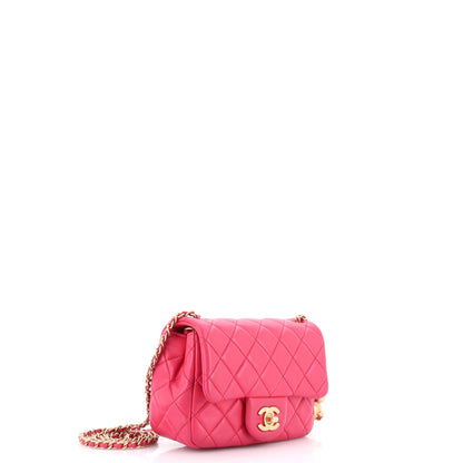 Pearl Crush Square Flap Bag Quilted Lambskin Mini