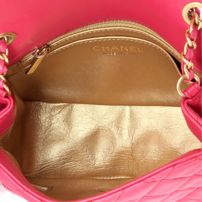 Pearl Crush Square Flap Bag Quilted Lambskin Mini