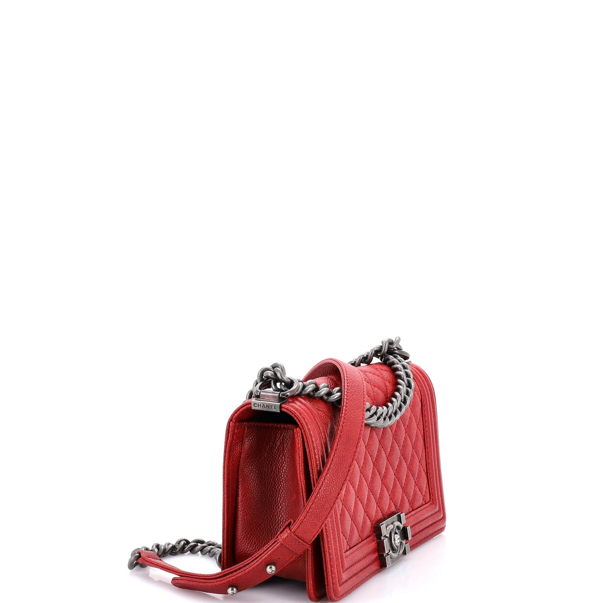 Boy Flap Bag Quilted Caviar Old Medium