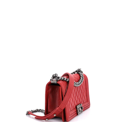 Boy Flap Bag Quilted Caviar Old Medium