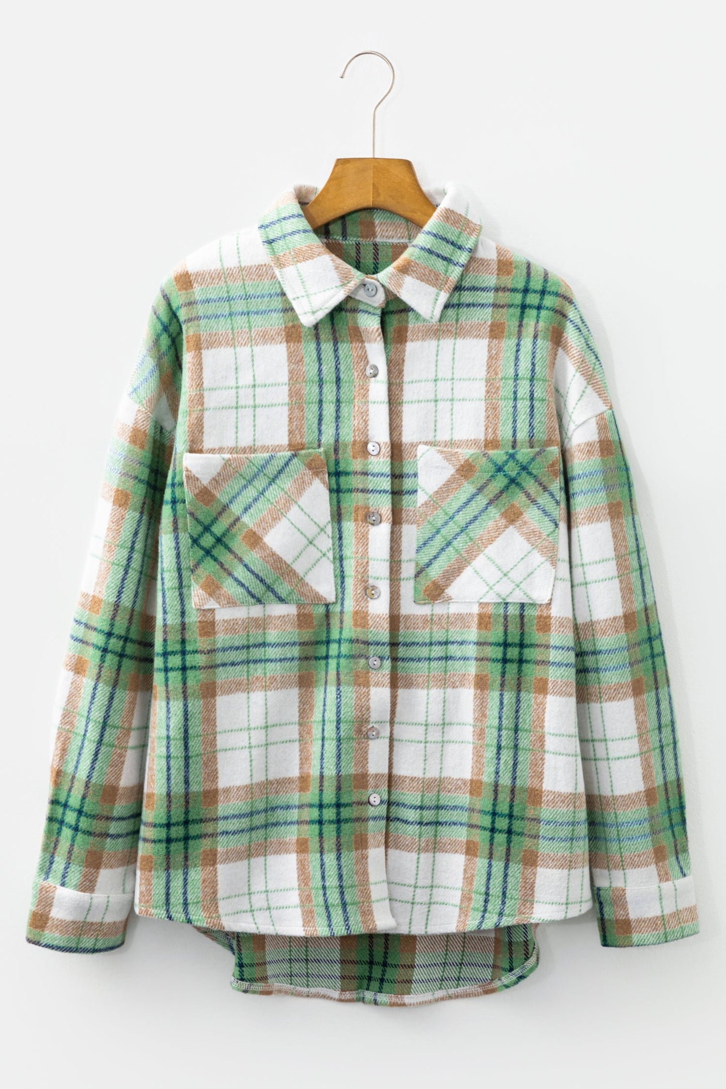 Threaded Pear Abigail Plaid Casual Flannel Shacket