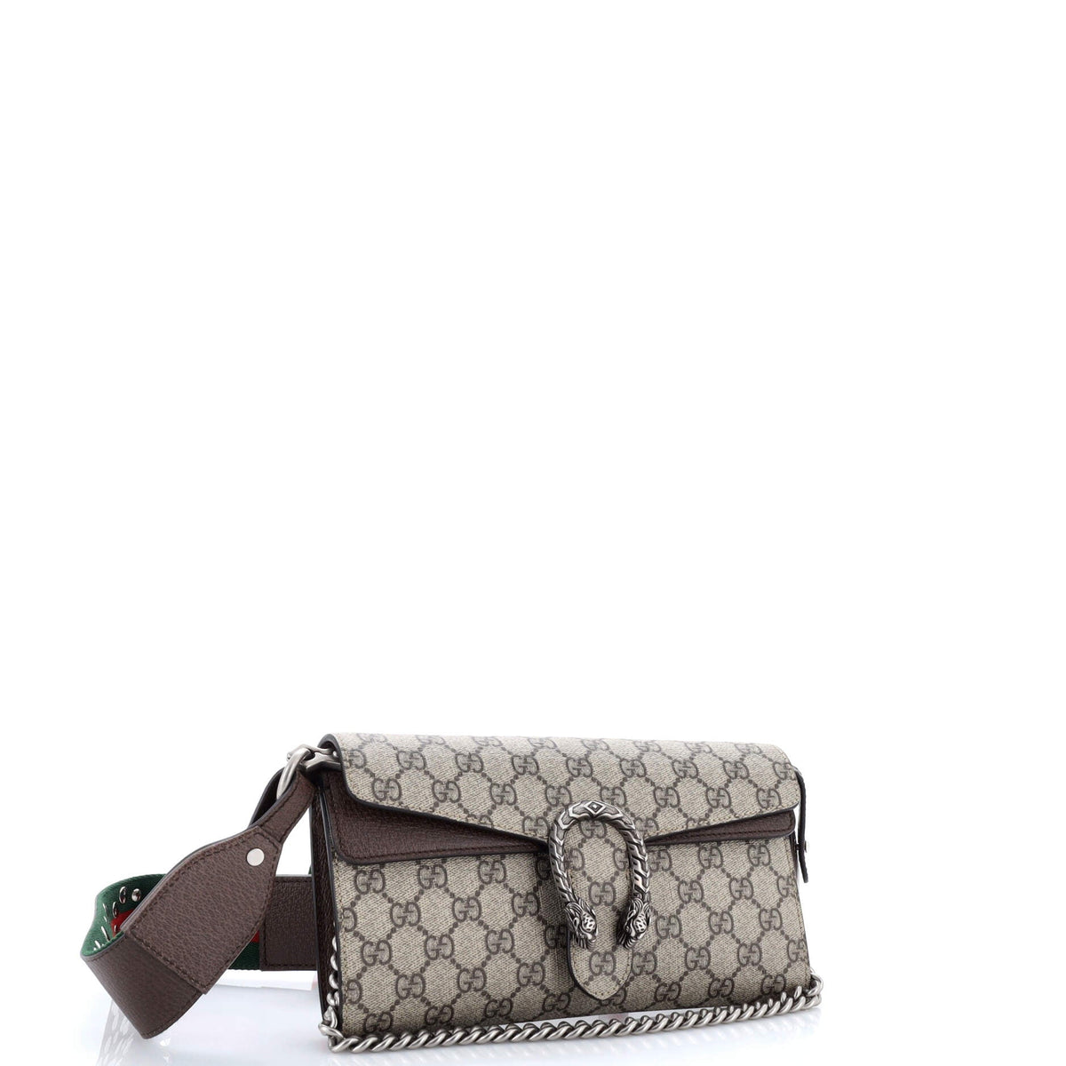 Dionysus East-West Flap Bag GG Coated Canvas Small