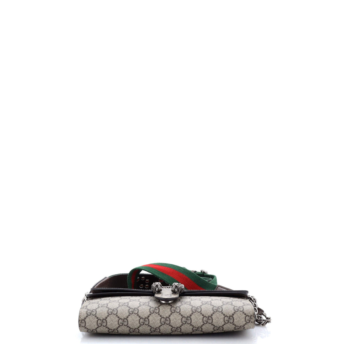 Dionysus East-West Flap Bag GG Coated Canvas Small