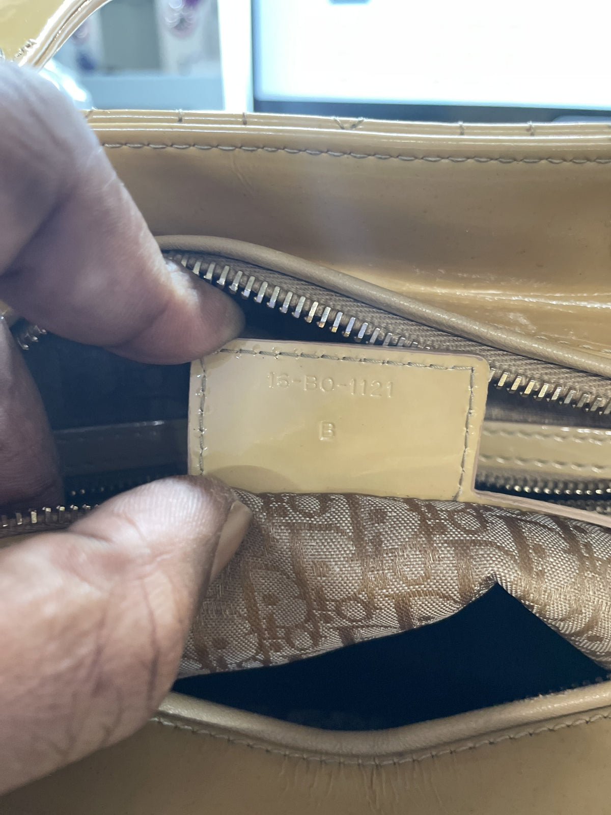 Lady Dior Bag Cannage Quilt Patent Large