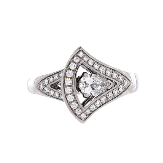 Divas' Dream Openwork Ring 18K White Gold with Diamonds