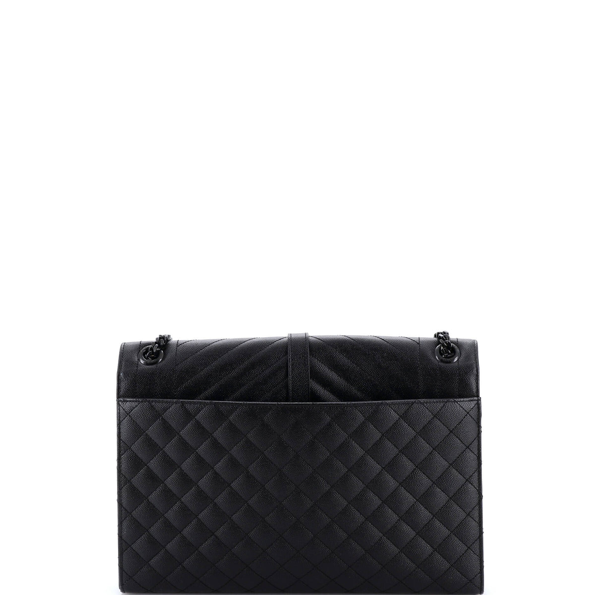 Classic Monogram Envelope Satchel Mixed Matelasse Leather Large
