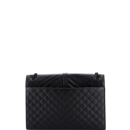 Classic Monogram Envelope Satchel Mixed Matelasse Leather Large
