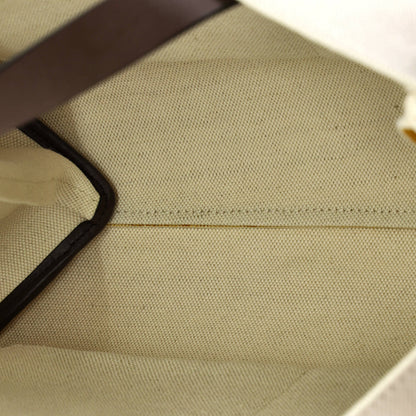 VLogo Signature Tote Leather and Canvas Large