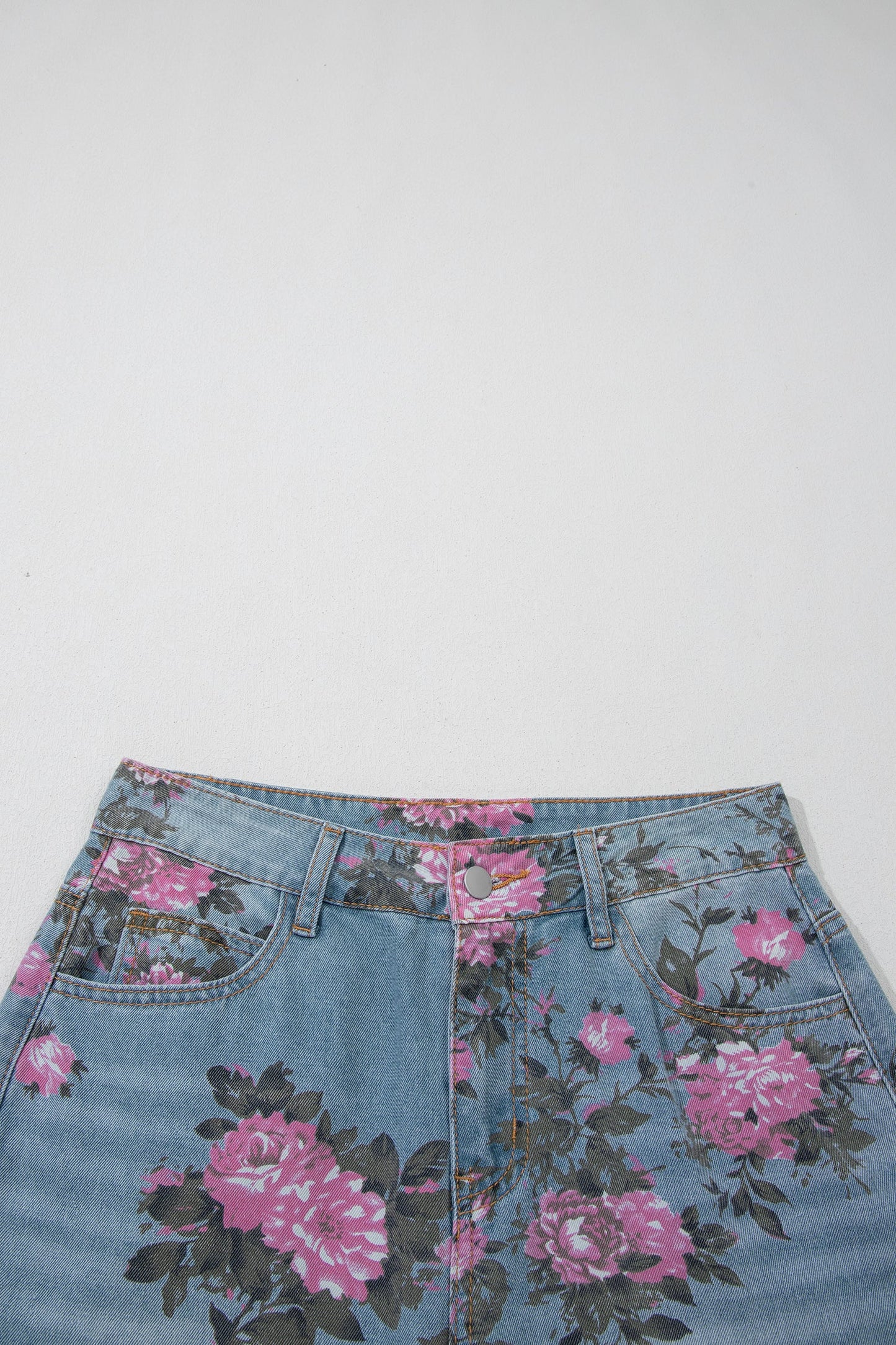 Threaded Pear Esme Floral Print Bootcut Jeans