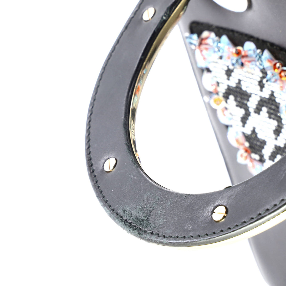 Lady Dior Bag Patch Embellished Leather Medium