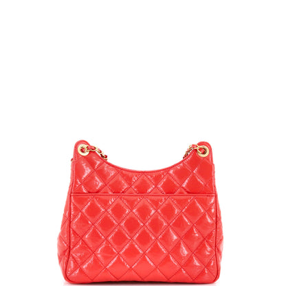 Wavy CC Hobo Quilted Crumpled Calfskin Medium