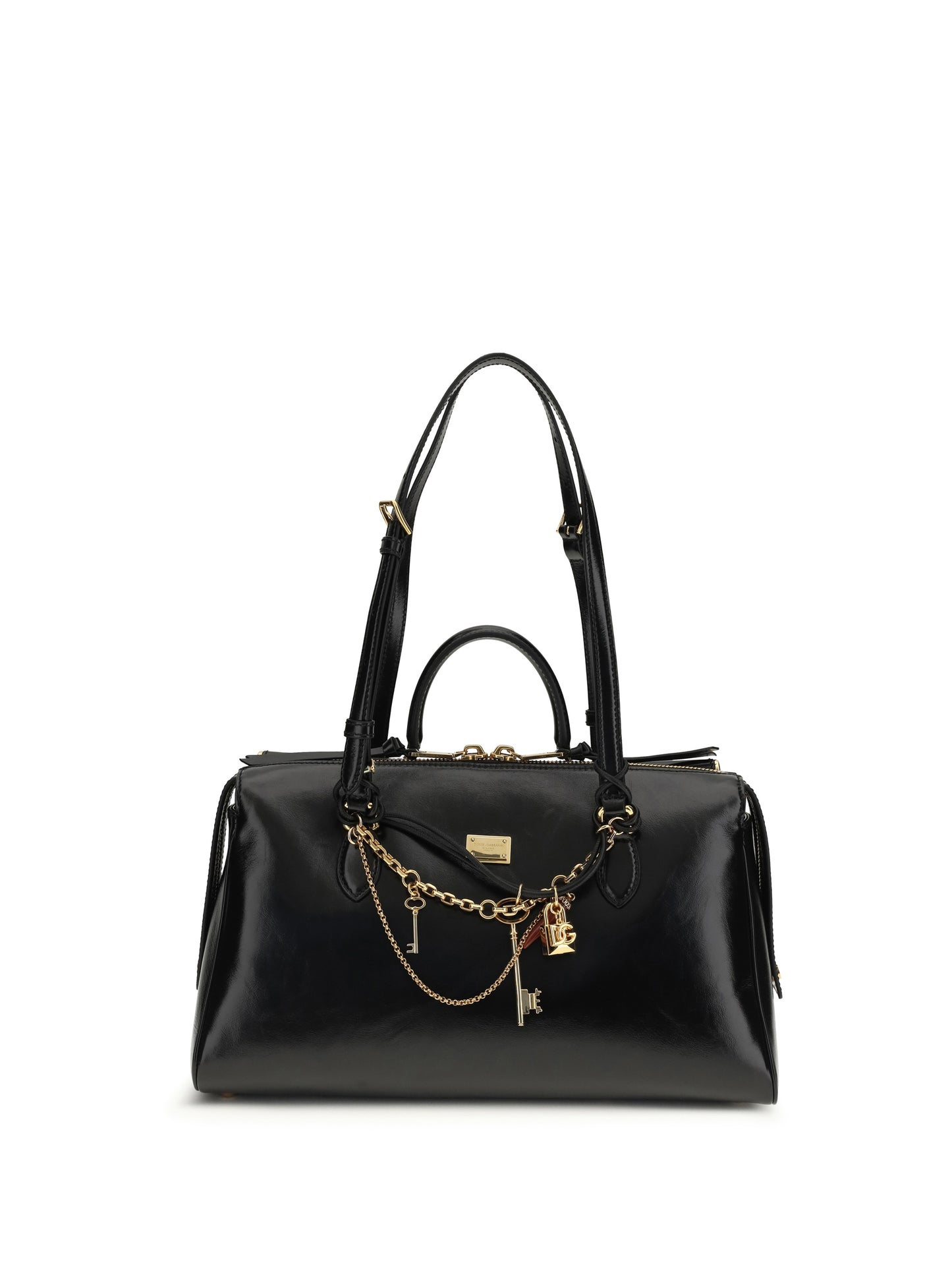 Handbag Vittoria Black/Brass
