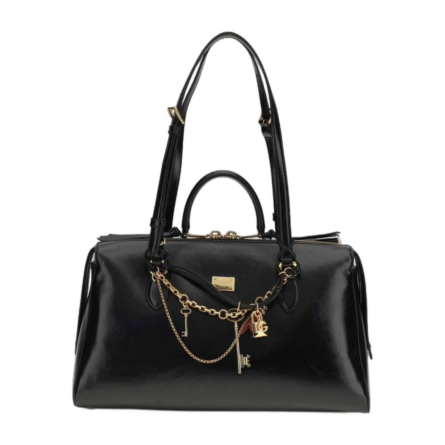 Handbag Vittoria Black/Brass