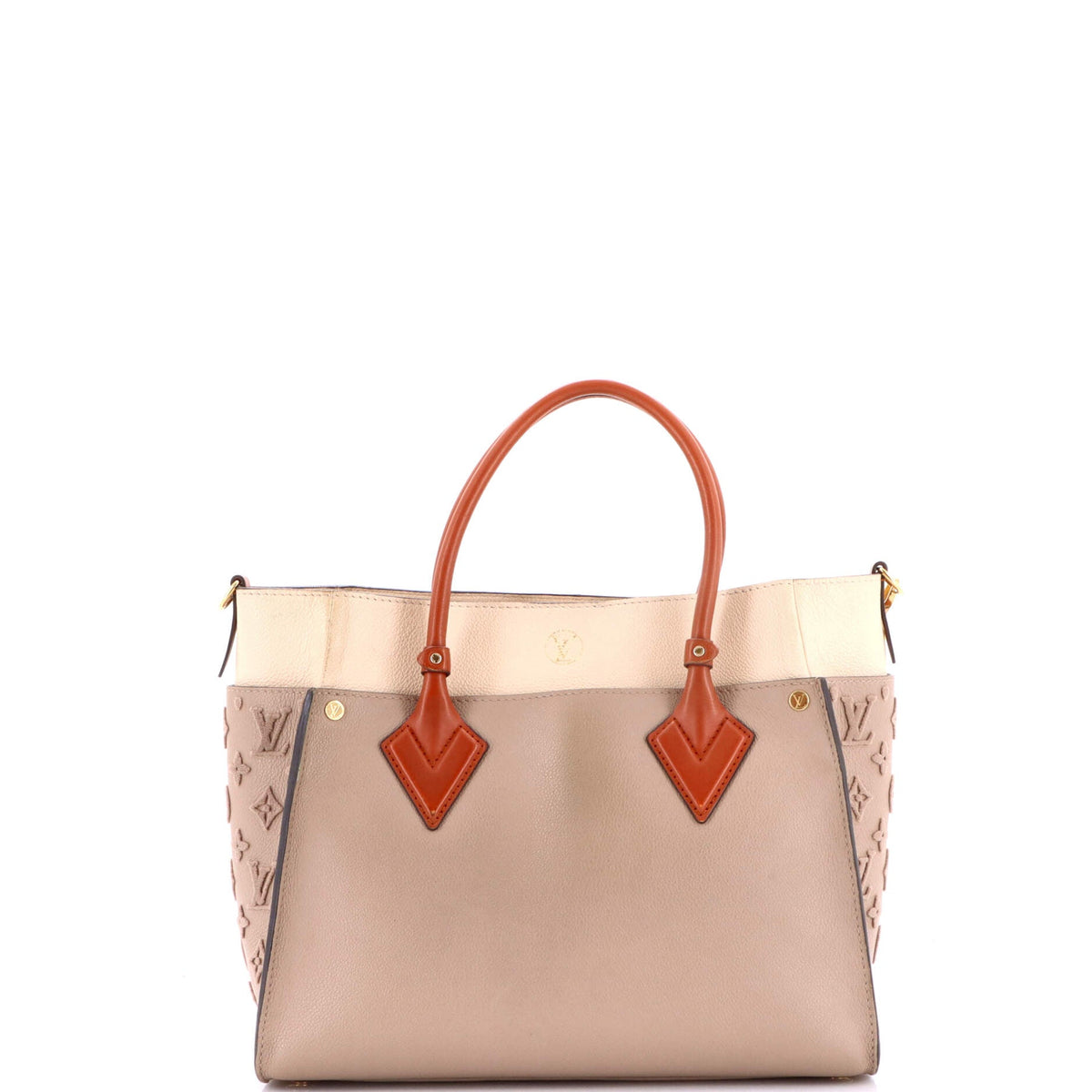 On My Side Tote Monogram Tuffetage Leather MM