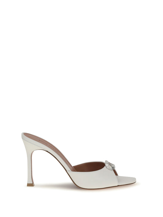Mule Sandals Camelia White