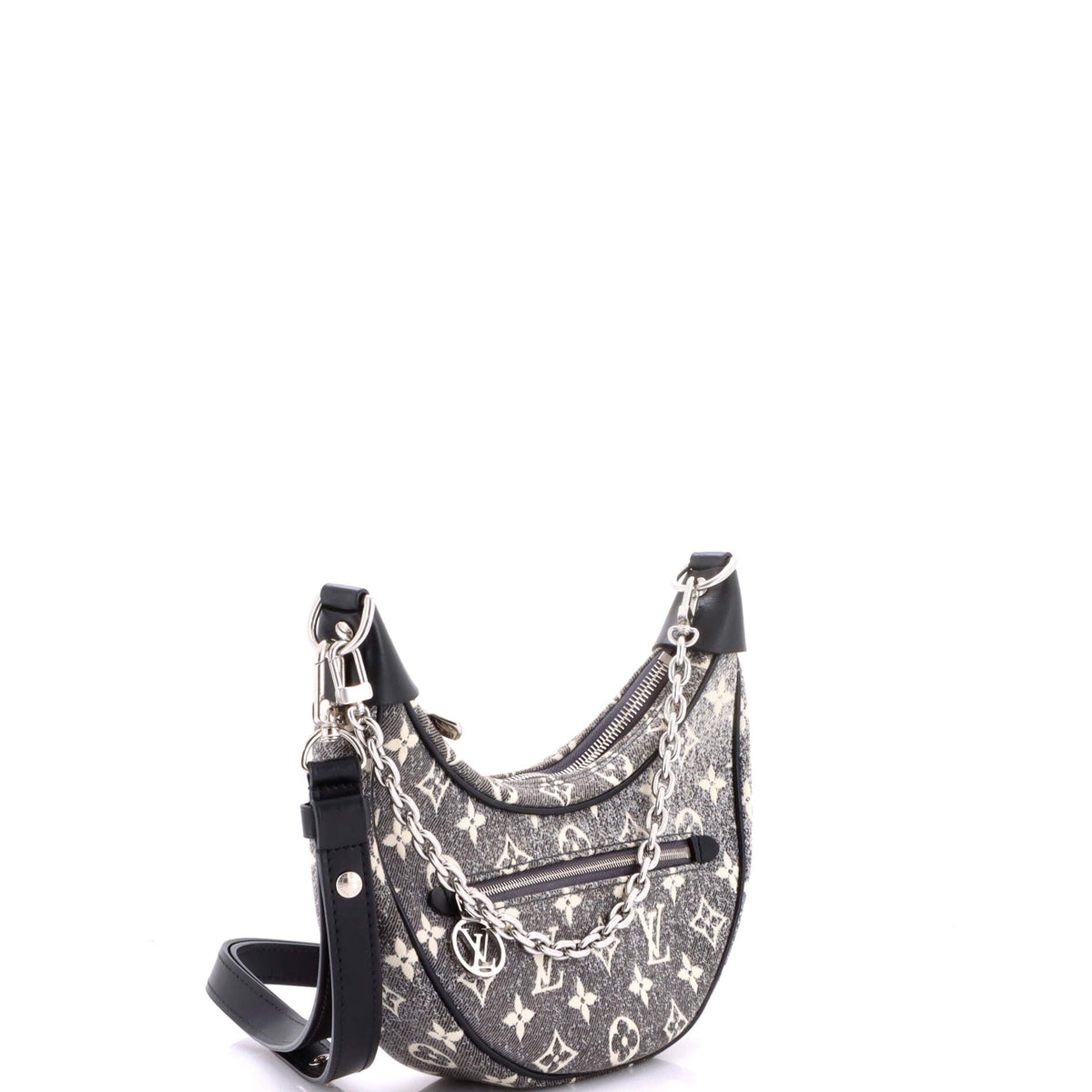 Loop Handbag Monogram Jacquard Denim