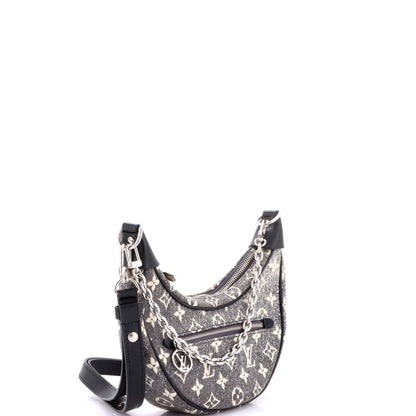 Loop Handbag Monogram Jacquard Denim