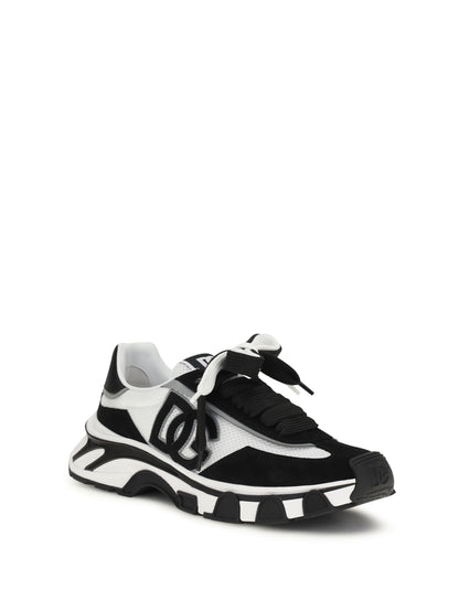 Sneakers Leather and Mesh White/Black