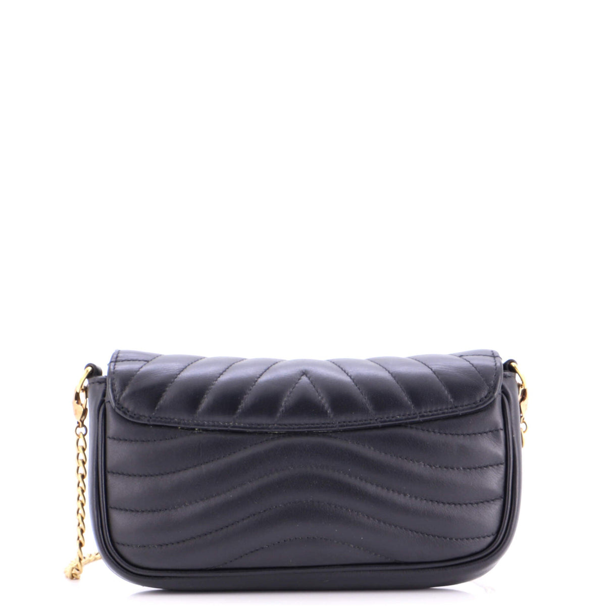 New Wave Chain Pochette Quilted Leather