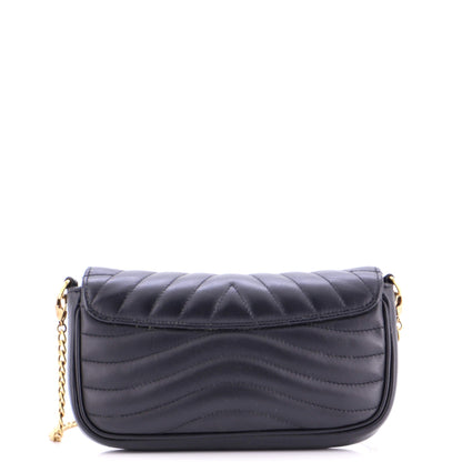 New Wave Chain Pochette Quilted Leather