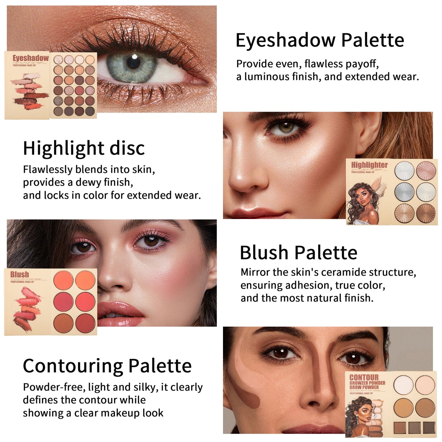 UDAER Beauty Color Bomb 63-Color Makeup Kit - Multi-Function Eyeshadow, Blush, Highlighter & Contour Palette (highly recommended)