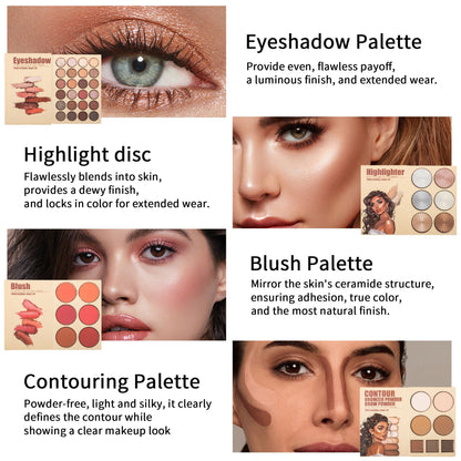 UDAER Beauty Color Bomb 63-Color Makeup Kit - Multi-Function Eyeshadow, Blush, Highlighter & Contour Palette (highly recommended)