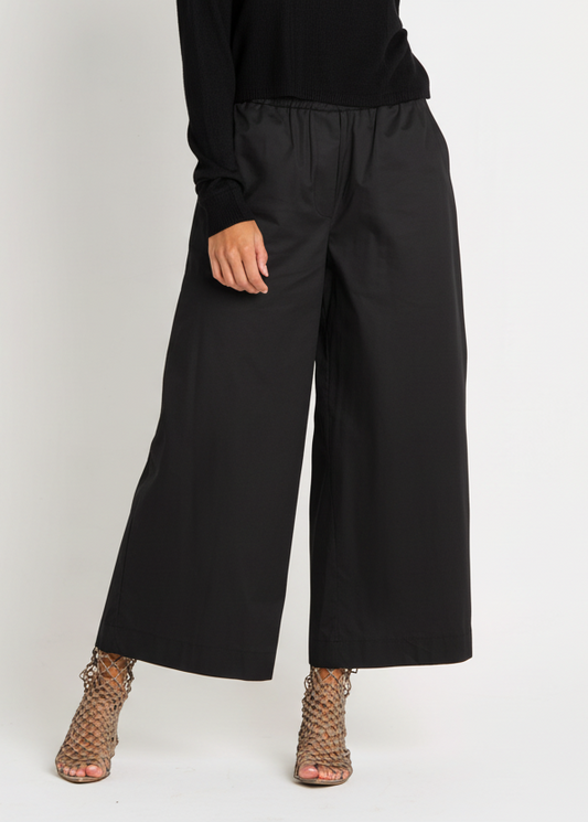Cotton Flood Pants - Black
