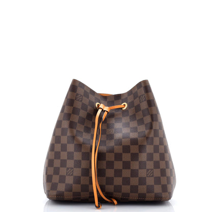 NeoNoe Handbag Damier with Leather MM