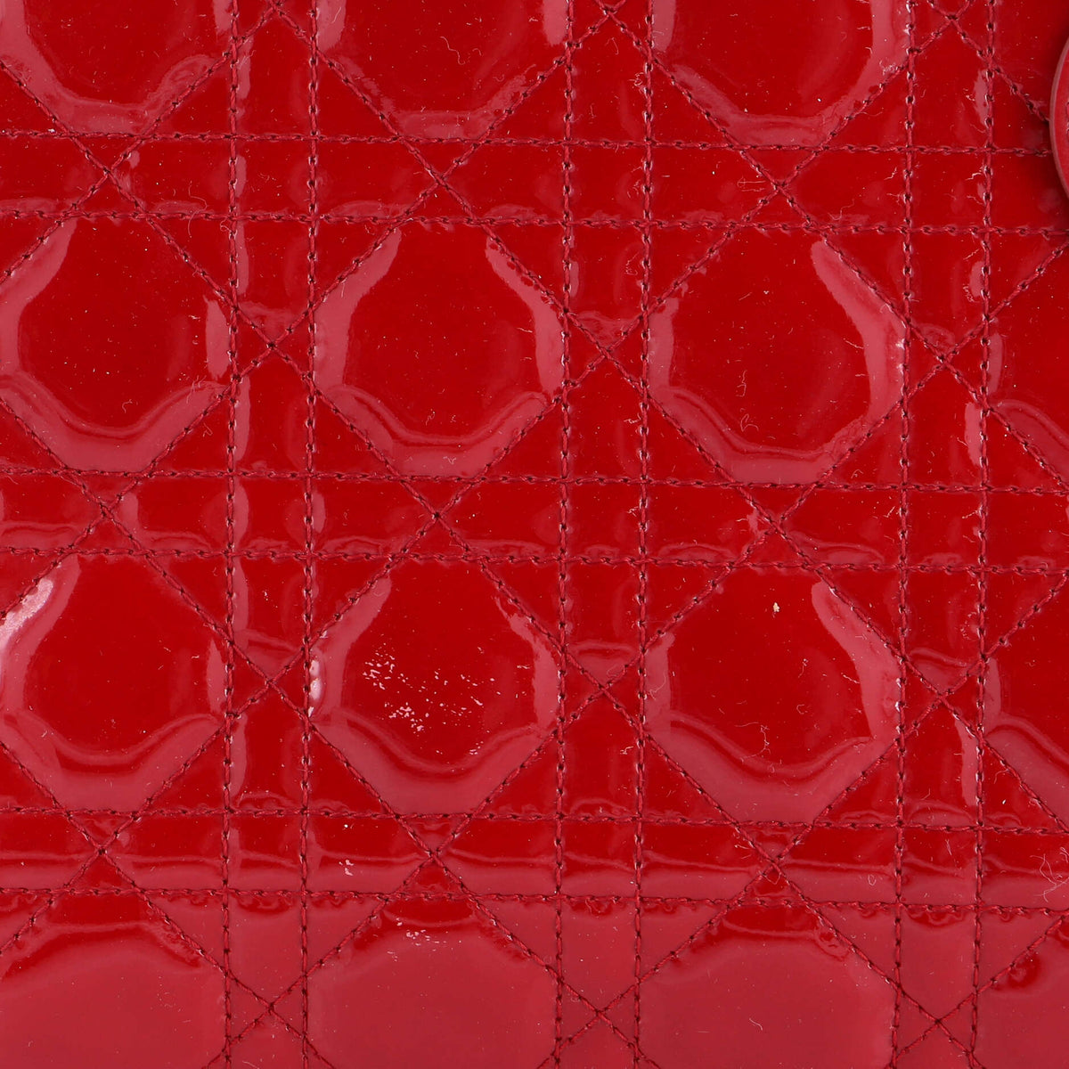 Lady Dior Bag Cannage Quilt Patent Medium