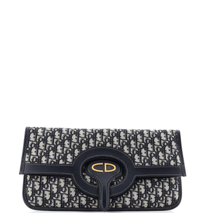 Fold Over Clutch Oblique Canvas