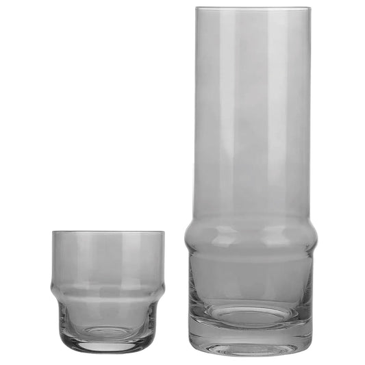 Jay Companies Gray 2-Piece Glass Carafe Set
