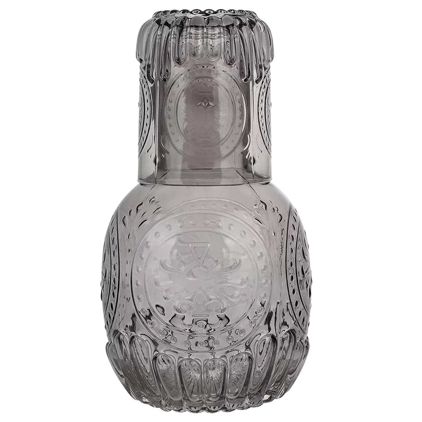Jay Companies Gray Glass 2-Piece Carafe Set