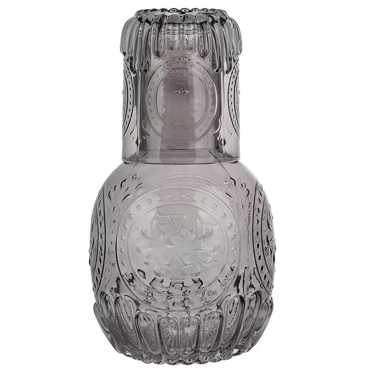 Jay Companies Gray Glass 2-Piece Carafe Set
