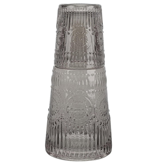 Jay Companies Vintage Smoke Gray Carafe Set 32.13 Oz.