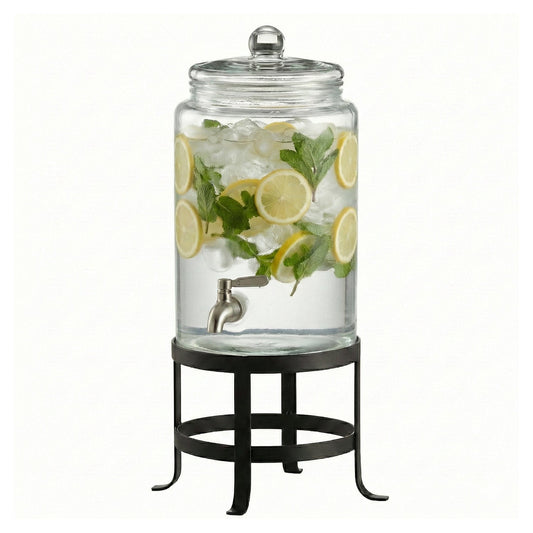 Jay Companies Oliver Glass Beverage Dispenser 1.9 Gal