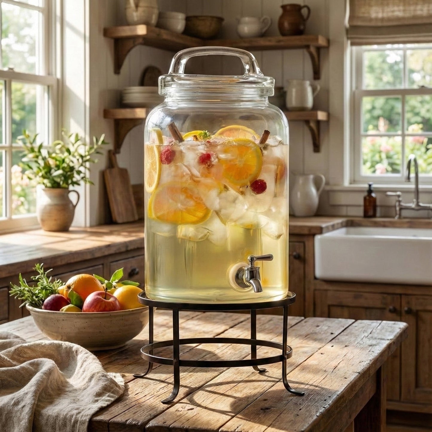 Jay Companies Ferris Glass Beverage Dispenser 2.7 Gal