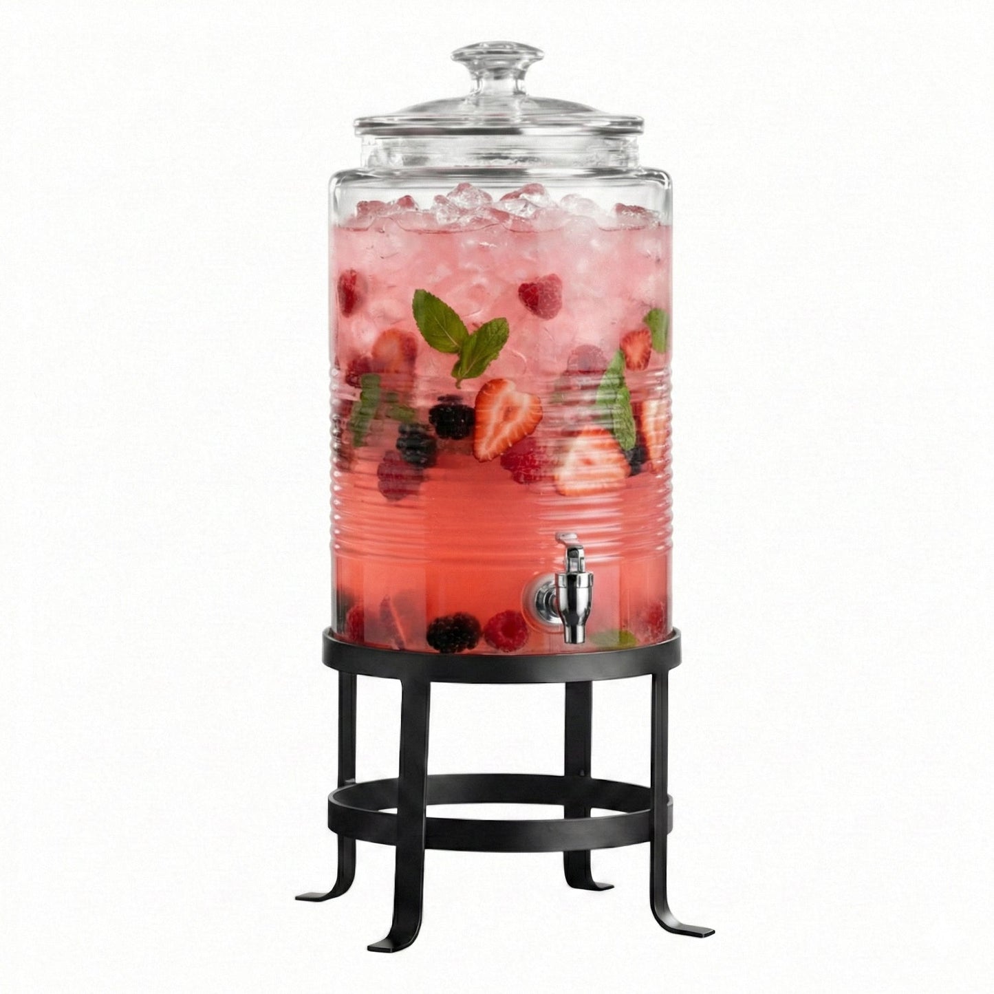 Jay Companies Breton Glass Beverage Dispenser 1.9 Gal