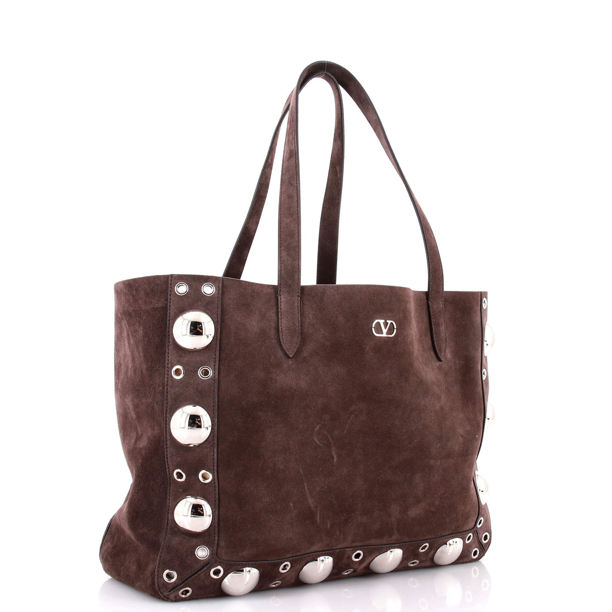 Nellcote Tote Bag Studded Suede Medium