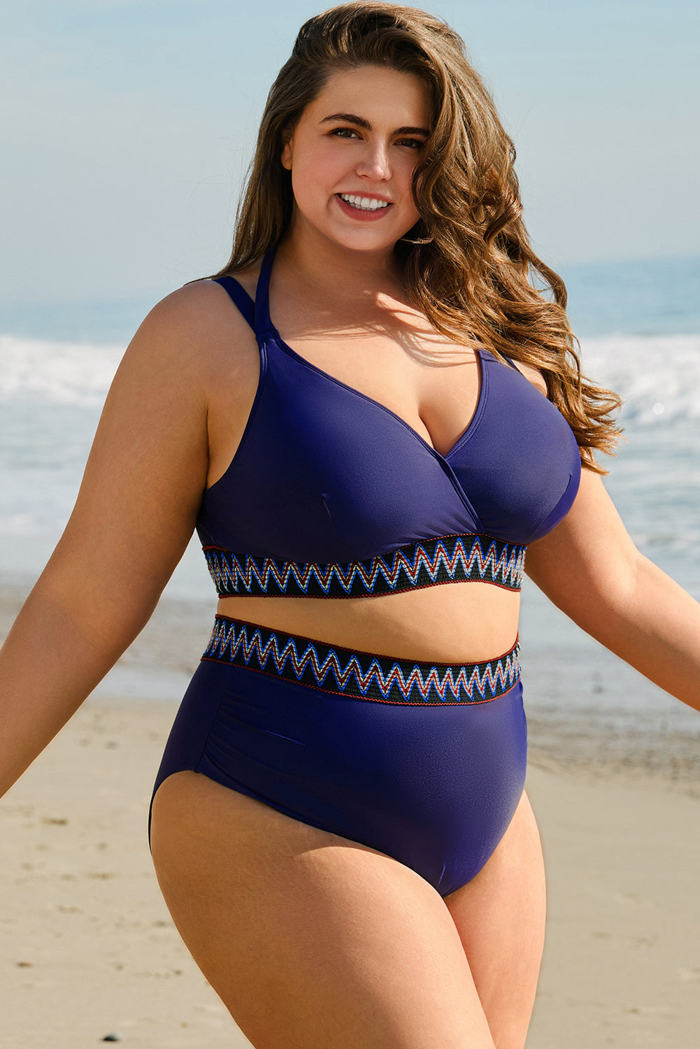 Threaded Pear Eileen Knot High Waisted PLUS Bikini